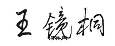 骆恒光王镜桐行书个性签名怎么写