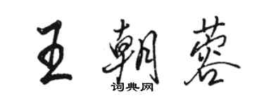 骆恒光王朝蓉行书个性签名怎么写