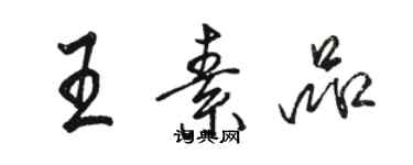骆恒光王素品行书个性签名怎么写