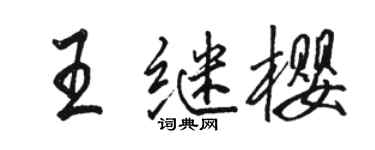 骆恒光王继樱行书个性签名怎么写