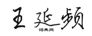 骆恒光王延频行书个性签名怎么写