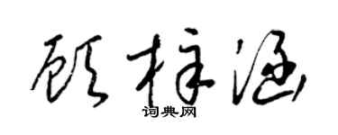 梁锦英顾梓涵草书个性签名怎么写