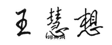 骆恒光王慧想行书个性签名怎么写