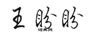 骆恒光王盼盼行书个性签名怎么写