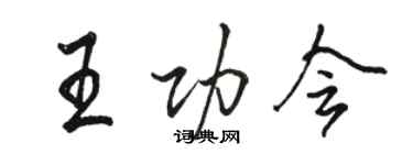 骆恒光王功会行书个性签名怎么写