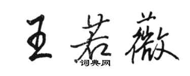 骆恒光王若薇行书个性签名怎么写