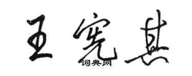 骆恒光王宪其行书个性签名怎么写