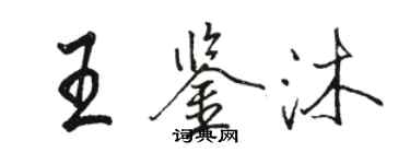 骆恒光王鉴沐行书个性签名怎么写