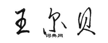 骆恒光王尔贝行书个性签名怎么写