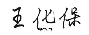 骆恒光王化保行书个性签名怎么写