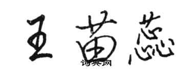 骆恒光王苗蕊行书个性签名怎么写