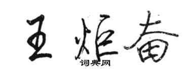 骆恒光王炬奋行书个性签名怎么写