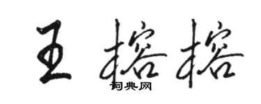 骆恒光王榕榕行书个性签名怎么写