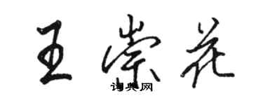 骆恒光王崇花行书个性签名怎么写