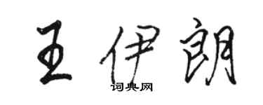 骆恒光王伊朗行书个性签名怎么写