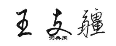 骆恒光王支疆行书个性签名怎么写