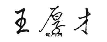 骆恒光王厚才行书个性签名怎么写