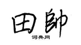 王正良田帅行书个性签名怎么写