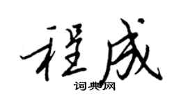 王正良程成行书个性签名怎么写