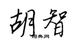 王正良胡智行书个性签名怎么写