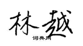 王正良林越行书个性签名怎么写