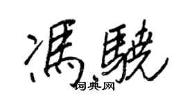 王正良冯骁行书个性签名怎么写