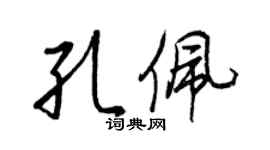 王正良孔佩行书个性签名怎么写