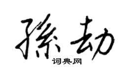 王正良孙劫行书个性签名怎么写
