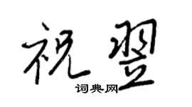 王正良祝翌行书个性签名怎么写