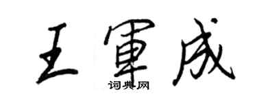 王正良王军成行书个性签名怎么写