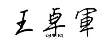 王正良王卓军行书个性签名怎么写