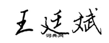 王正良王廷斌行书个性签名怎么写