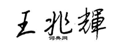 王正良王兆辉行书个性签名怎么写