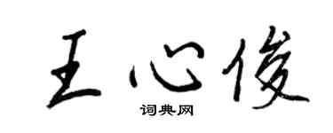 王正良王心俊行书个性签名怎么写
