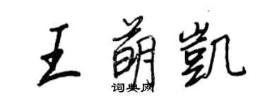 王正良王萌凯行书个性签名怎么写