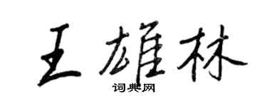 王正良王雄林行书个性签名怎么写