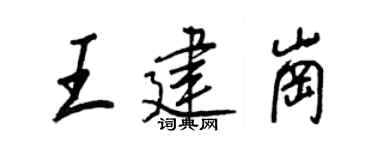 王正良王建岗行书个性签名怎么写