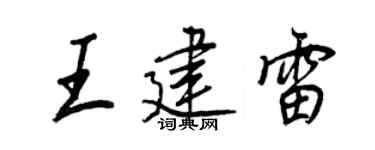 王正良王建雷行书个性签名怎么写