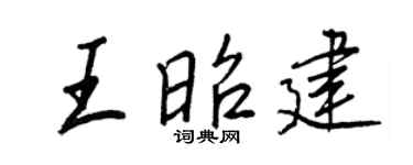 王正良王昭建行书个性签名怎么写