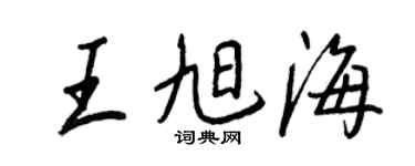 王正良王旭海行书个性签名怎么写