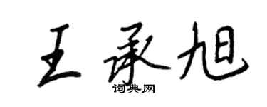 王正良王承旭行书个性签名怎么写
