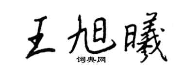 王正良王旭曦行书个性签名怎么写