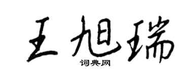 王正良王旭瑞行书个性签名怎么写