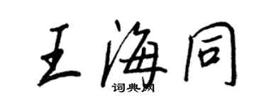 王正良王海同行书个性签名怎么写