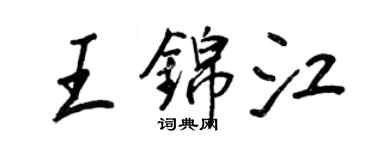 王正良王锦江行书个性签名怎么写