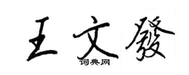 王正良王文发行书个性签名怎么写