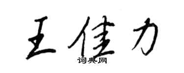 王正良王佳力行书个性签名怎么写