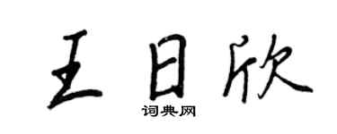 王正良王日欣行书个性签名怎么写