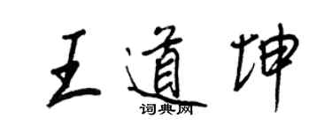 王正良王道坤行书个性签名怎么写