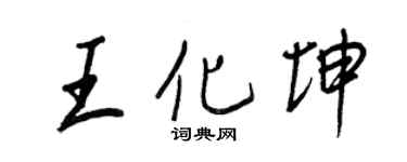 王正良王化坤行书个性签名怎么写